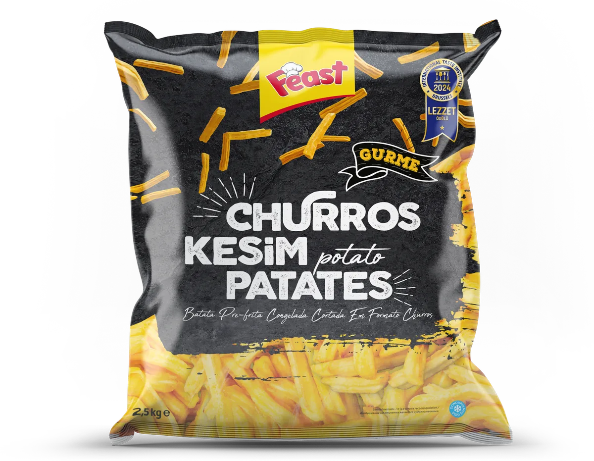 Feast Gurme Churros Kesim Patates 2,5 kg toptan paket