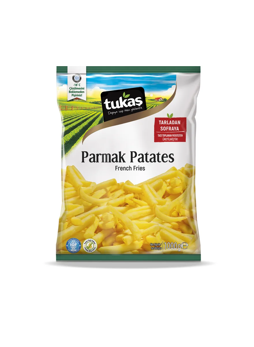 Tukaş Dondurulmuş Parmak Patates 1000 g toptan paket